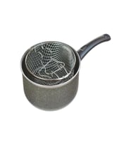 Mehtap Granit Cips Tencere Gri 22 Cm (Krem)