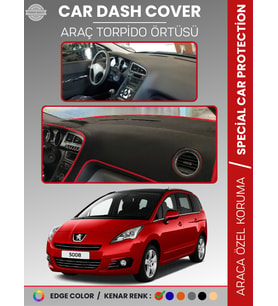PEUGEOT 5008 (2011-2014) Torpido Örtüsü Panel Koruma Torpido Koruma Tam Uyum Kaymaz Özel Kesim