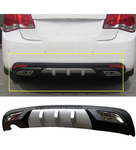 Chevrolet Cruze Difüzör Difizör Gri + Kare Egzoz Görünüm C Tip