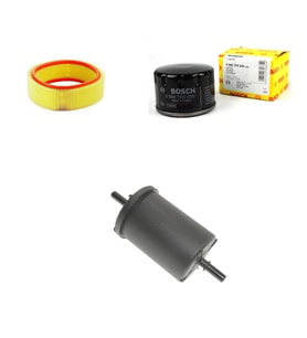 Bosch Filtre Bakım Seti Dacia sandero 1.4 1.6 Benzinli 2008-2012 Hava + Yağ f. + Yakıt Filtre Bosch