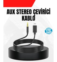 İthalat® 1 Metre Lightning To Aux Çevirici Kablo Stereo Ses Yüksek Kalite