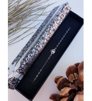 lotus çiçekli bayan gümüş bileklik (Gümüş)
