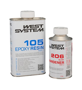 West System 105/206 Standart Yavaş Epoxy Reçine A Pack 1.2 Kg