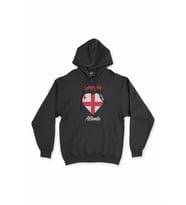 Atlanta Gürcistan Bayraklı Kalpli Siyah Sweatshirt Hoodie
