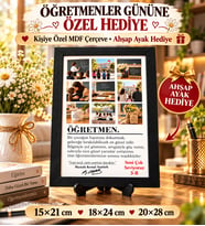 Öğretmenler Gününe Özel Sınıf Fotoğraf Kolajlı MDF Çerçeve – Kişiye Özel Tasarım