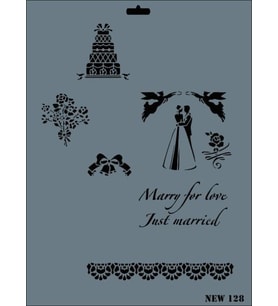 Rich New Seri N-128 Stencil 35x25 cm