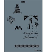 Rich New Seri N-128 Stencil 35x25 cm