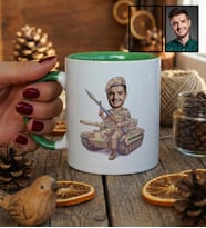 Kişiye Özel Karikatürlü Jandarma Kupa Bardak Jandarma Günü Hediyesi