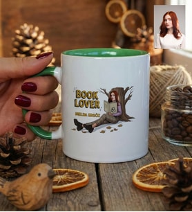 Kişiye Özel Karikatürlü Book Lover Kupa Bardak Doğum Günü Hediyesi