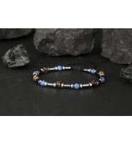 Kaplan Gözü-Hematit-Lapis Lazuli Doğal Taş Bileklik