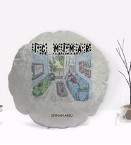 BK Gift Kişiye Özel İsimli İç Mimar Tasarımlı Dekoratif Kırlent Yastık-3