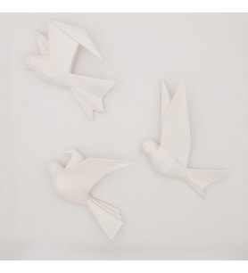 Mouette 3'lü Dekoratif Kuş İnci