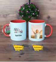 Paramedik Kupa Bardak Turuncu Fotoğraflı Tıp Bayramı Hediyesi Paramedikler Günü Hediyesi