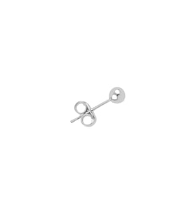 925 Ayar Gümüş Minimal Erkek Küpe 3 mm Tek Top Küpe 1 Adet