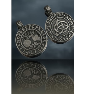 voyageaccessory Paslanmaz Çelik 2’li Viking Kolye Seti – Valknut ve Savaşçı Sembolü Erkek Kolye