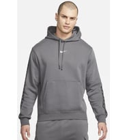 Nike Sportwear Men's Fleece Pullover Hoodie Grey Erkek Şardonlu Kapüşonlu Sweatshirt Gri