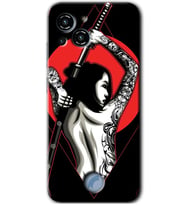 Reeder S23 Pro Max Kılıf HD Desen Baskılı Arka Kapak - Samurai Girl
