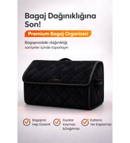 Bagaj Çantası Oto Bagaj Organizer Lüks Tay Tüyü Su Geçirmez Kaymaz Katlanır Düzenleyici