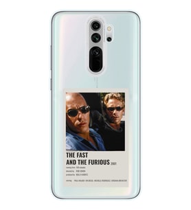 Redmi Note 8 Pro Uyumlu Hızlı ve Öfkeli Minimalist Poster Desenli Şeffaf Telefon Kılıfı