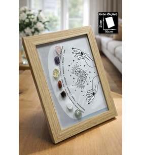 Doğal Taş Dekor Tablosu-Çakra Temalı Tasarım 15x21mm