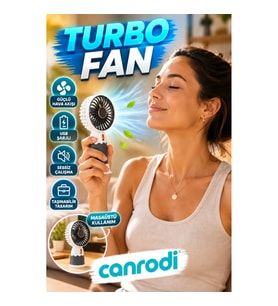 Turbo Hava Akışlı USB Şarjlı Mini El Fanı – Taşınabilir ve Masaüstü Kullanım
