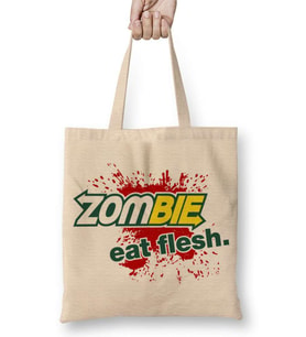 Zombie Eat Flesh Bez Çanta Uzun Saplı