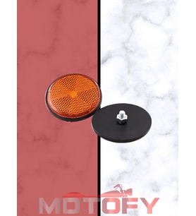 MOTOSİKLET YUVARLAK TURUNCU REFLEKTÖR 6 CM