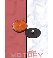 MOTOSİKLET YUVARLAK TURUNCU REFLEKTÖR 6 CM