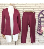 Atlas kumaş ceket pantolon takım(Bordo)
