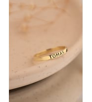 Özelleştirilebilir İnce Yüzük 925 Ayar Unisex Gümüş Yüzük (Gold)