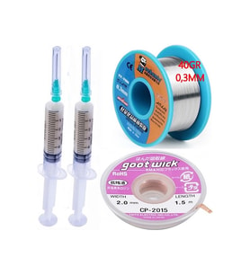 Flux Lehim Toplama,lehim Emme Tel 2,0mm Ve Lehim Teli 40gr 03mm 4