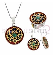 Söğütlü Silver MOZAİK DOĞALTAŞLI ÜÇLÜ SET