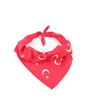 Kırmızı Ay Yıldız Türk Bayrağı Temalı Pamuk Kumaş Fular - Bandana - 23 Nisan, 29 Ekim, 19 Mayıs (Çok Renkli)