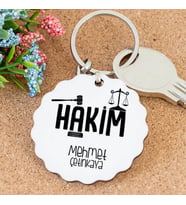 İsme Özel Hakim Papatya Anahtarlık
