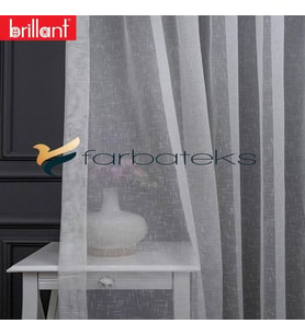 3Kat Pileli Brillant Form Desen Sade Şık Moda Tarz Tasarım Tül Perde