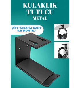 Yapışkanlı Kulaklık Tutucu - Metal Kulaklık Standı
