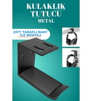 Yapışkanlı Kulaklık Tutucu - Metal Kulaklık Standı