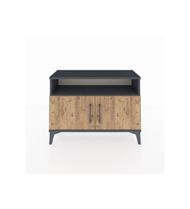 Arges Şifonyer 2 Raflı 2 Kapaklı 88x30x64 Antrasit-Çam