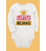 Organik Baskılı Pamuklu Unisex Bebek Body UZUNE270