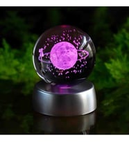 Wolawood Kristal Cam Kar Küresi 3D Renk Değiştiren LED Işıklı Pilli Dekoratif Konsept Hediyelik Masaüstü Süs Lamba Biblo Şık Zarif Rgb Dekor Özel Tasarım