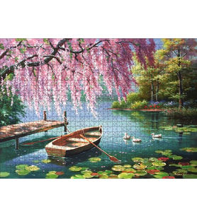 MOR AĞAÇ Ahşap Puzzle 1000 Parça AHŞAP ALT TABAN VE ÇERÇEVELİ