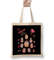 Koala Bears I Love You Valentine Valentines Day Aşk Bez Çanta Uzun Saplı