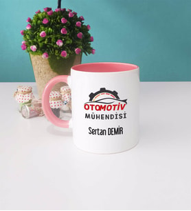 Otomotiv Mühendisi Kupa Bardak Pembe
