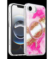 Onegif iPhone 17E Lotus Simli Magsafe Kapak - Pembe