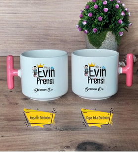 Evin Prensi Kupa Bardak T Pembe Kulplu Erkek Kardeşe Abiye Çocuğa Doğum Günü Hediyesi