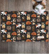 Monnhein Pet Mat – Kişiselleştirilebilir Kaymaz Mama Altlığı, 50x35 cm