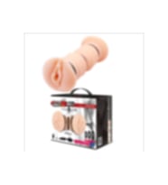 Emma Büyük Boy 19 CM Çift Taraflı Titreşimli Realistik Suni Vajina Mastürbatör