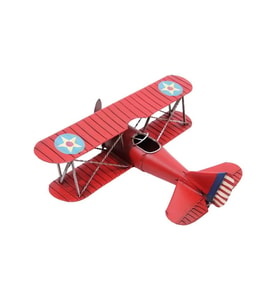pilelistore Dekoratif Metal Uçak Çift Kanatlı Biblo Dekoratif Hediyelik
