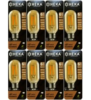 (8 Adet) Heka 6W (48W) 2500K (Günışığı) E27 Duylu (Kalın Duy) Şeffaf Led Ampul