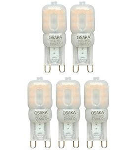 (5 Adet) Osaka 3W Sarı Işık (3000K) Buzlu Dim Edilebilir G9 Duylu Led Kapsül Ampul